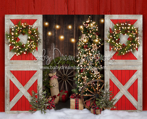 Country Christmas Barn Extra Lights