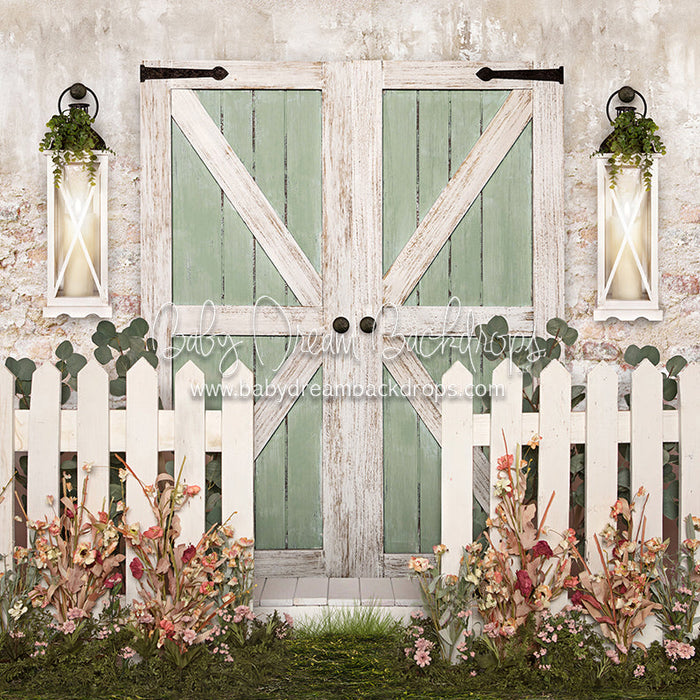 X Drop country cottage in spring