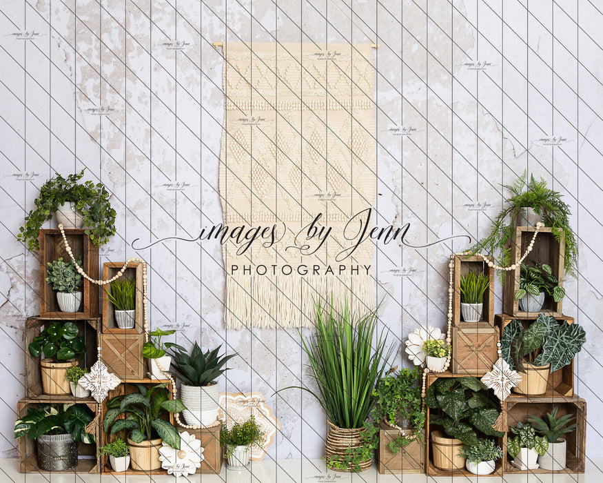 Crates Full of Greens Lg Macrame (JG)