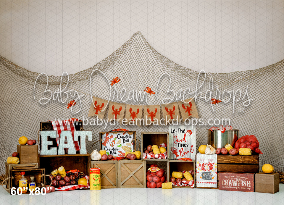 APOWBLS Crawfish Boil Party Backdrop Supplies, Lobster Boil Birthday & Baby  Shower Background Banner Decorations, Crawfish Backdrop, Crayfish Seafood
