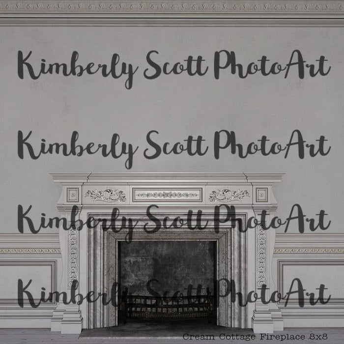 X Drop cream cottage fireplace