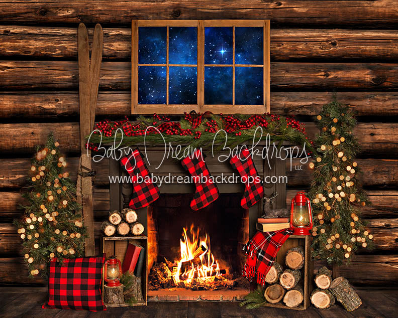 Cuddle Up for Christmas (dark mantel) - 8x10 - JA 