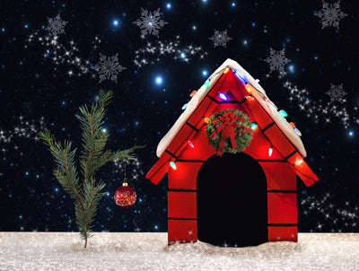 Deck the Halls Dog House - 60Hx80W -JM  