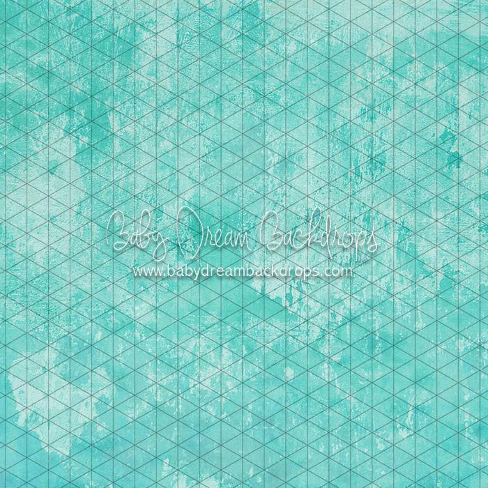 X Drop distressed aqua wall cc