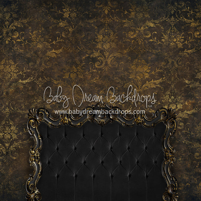 X Drop distressed glam headboard queen no light