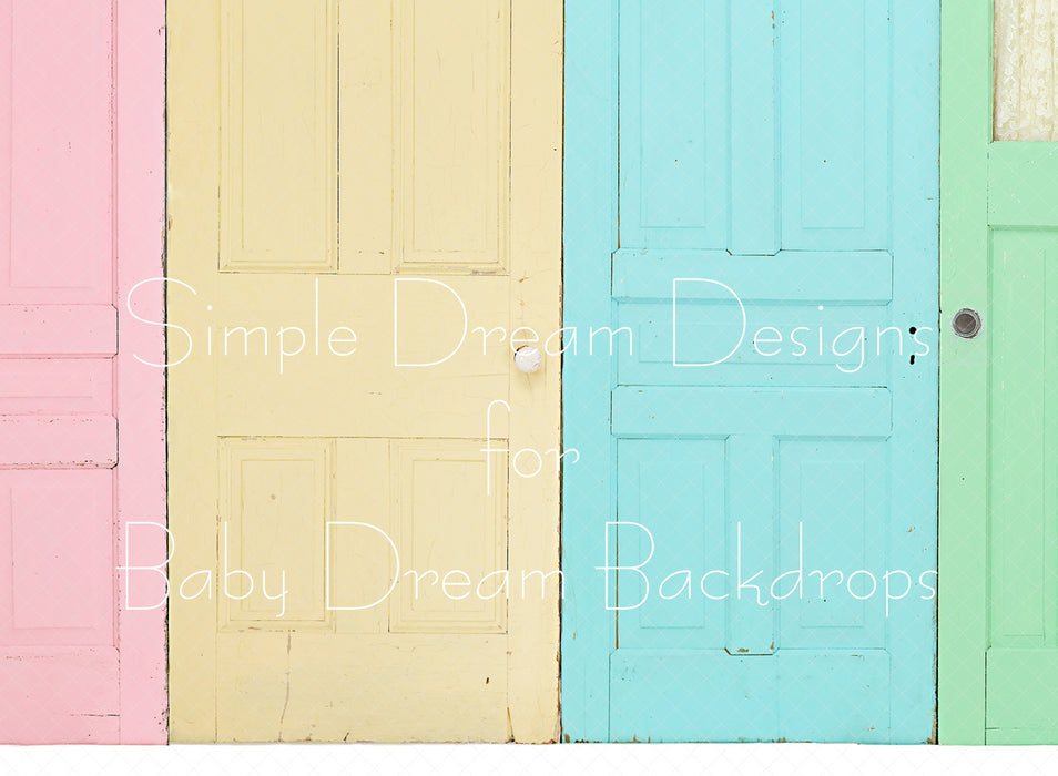 Doors Pink Yellow Blue Green