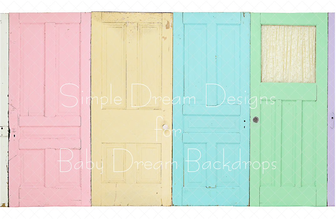 Doors Pink Yellow Blue Green
