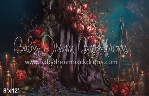 Draped Scarlet and Lavender Garden (MD)