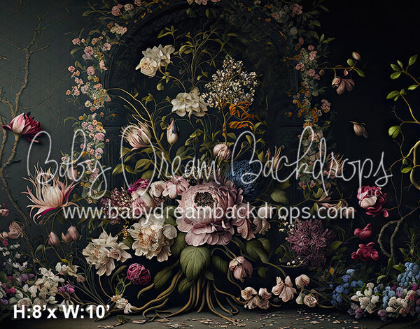 Dreamland Black Floral Wall (BD)