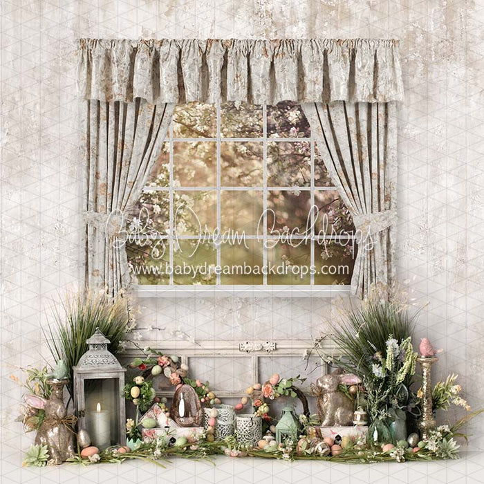 X Drop easter glitz window