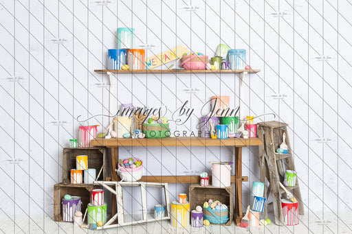 Egg Painting Workshop Table (JG)