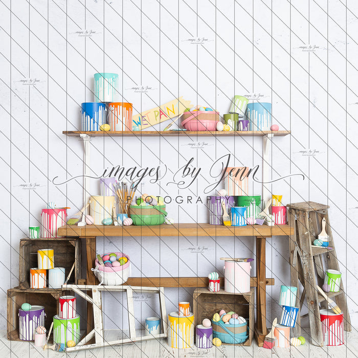 Egg Painting Workshop Table (JG)