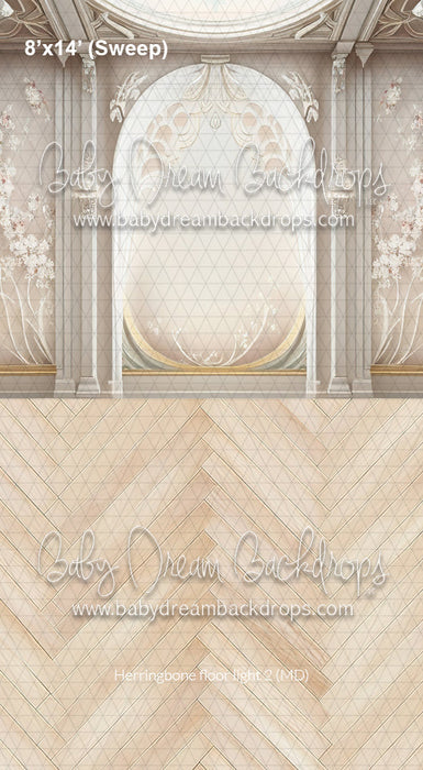 elegance cream wall X Drop Sweep md