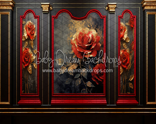 Elegant Valentine Rose Wall (JA)