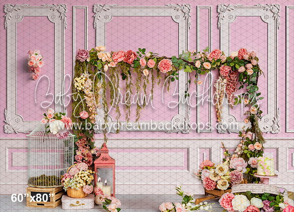 Elegant Pink Birthday With Flowers (WH)