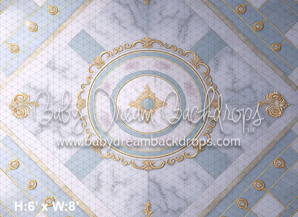 Elegant Marble Ballroom Floor Fabric Drop (MD)