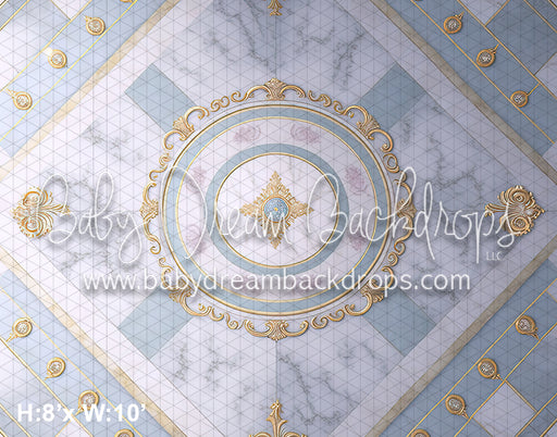 Elegant Marble Ballroom Floor Fabric Drop (MD)