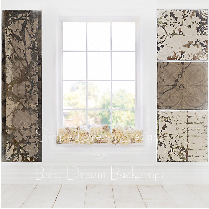 X Drop elegant window flowers