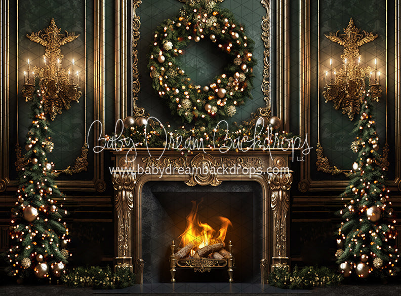 Emerald Glow and Elegance Fireplace (Fire) (JA)