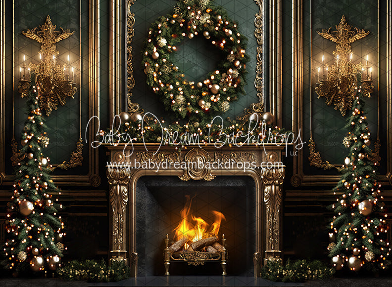 Emerald Glow and Elegance Fireplace (Fire) (JA)