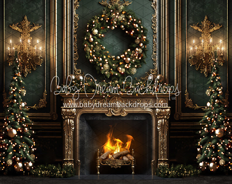 Emerald Glow and Elegance Fireplace (Fire) (JA)
