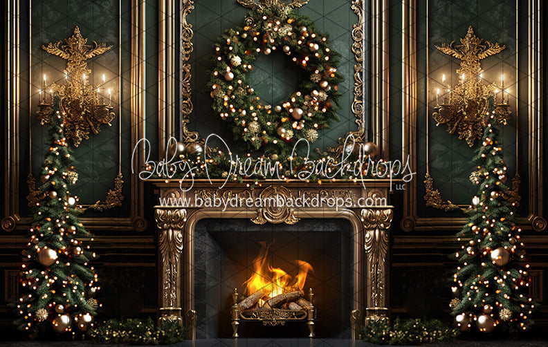 Emerald Glow and Elegance Fireplace (Fire) (JA)