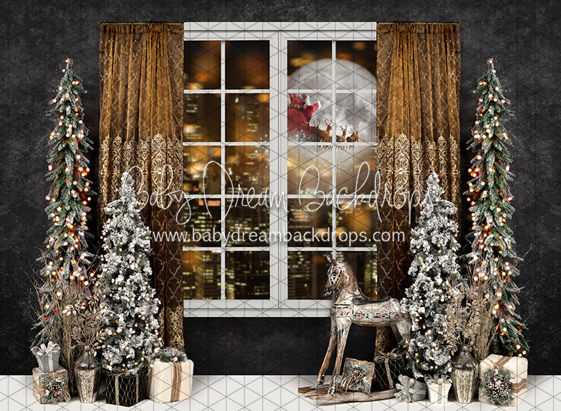 Evening Joy City Moon Santa (JA)