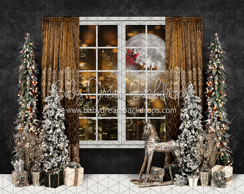 Evening Joy City Moon Santa (JA)