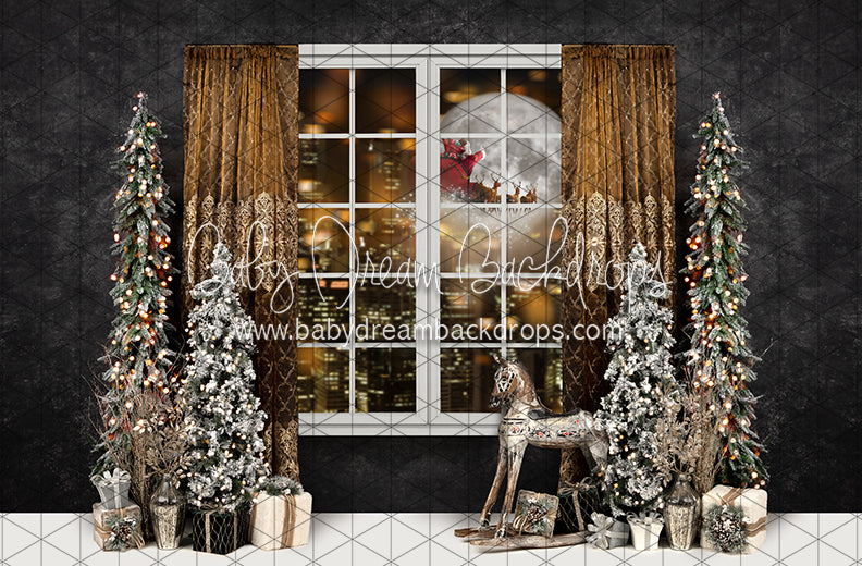 Evening Joy City Moon Santa (JA)