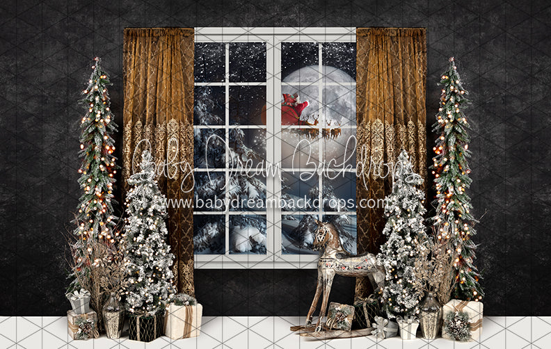 Evening Joy Country Moon Santa (JA)