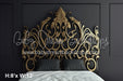 Fancy Headboard Gold and Black (SM)