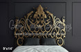 Fancy Headboard Gold and Black (SM)