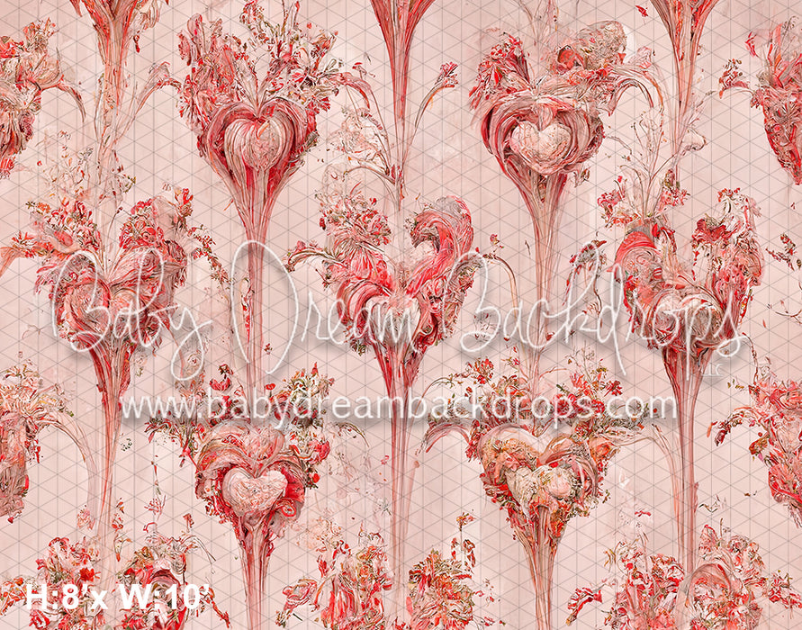 Fancy Pink Heart Wall Paper (SM)