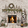 Farmhouse Holiday Fireplace - 8x8 - JA