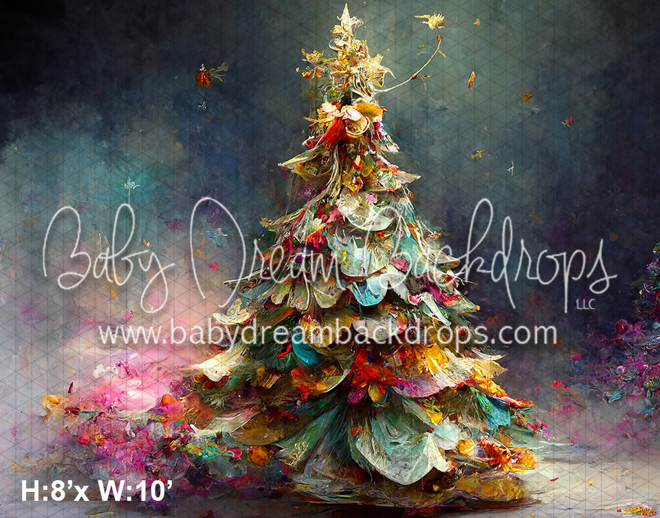 Feathered Christmas Tree (SM) Baby Dream Backdrops
