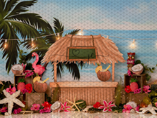 Flamingo and Tiki Stand (JE)