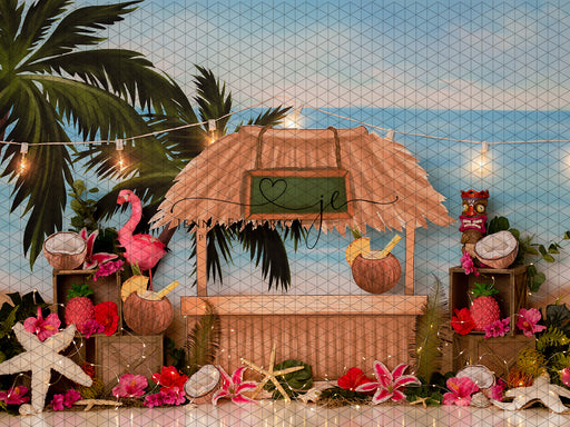 Flamingo and Tiki Stand (JE)