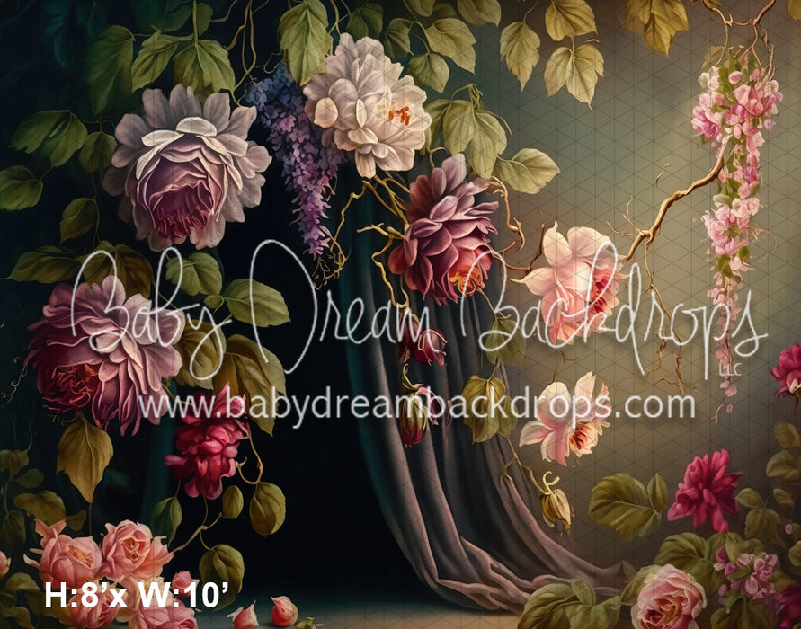 Fleurs Drapees Rose Violet (MD)