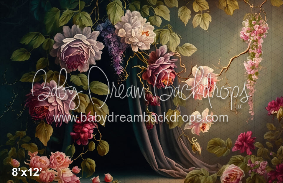 Fleurs Drapees Rose Violet (MD)