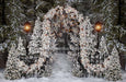 Flocked Forest Gateway Lights