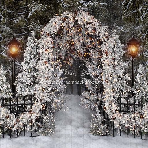 Flocked Forest Gateway Lights