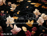 Black Floral Rug Floor Fabric Drop (SM)