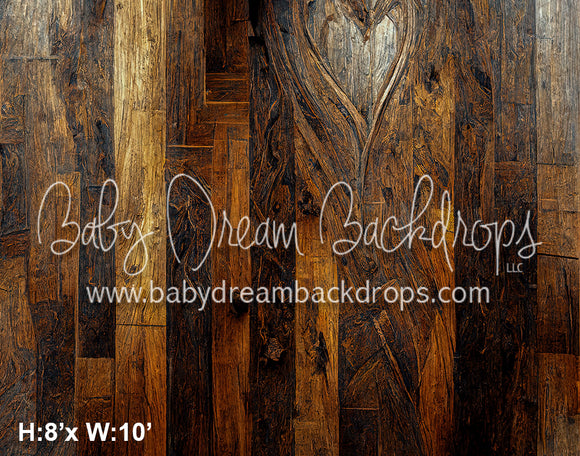 Brown Wood Floor Fabric Drop (SM)