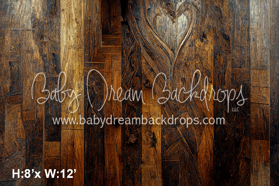 Brown Wood Floor Fabric Drop (SM)