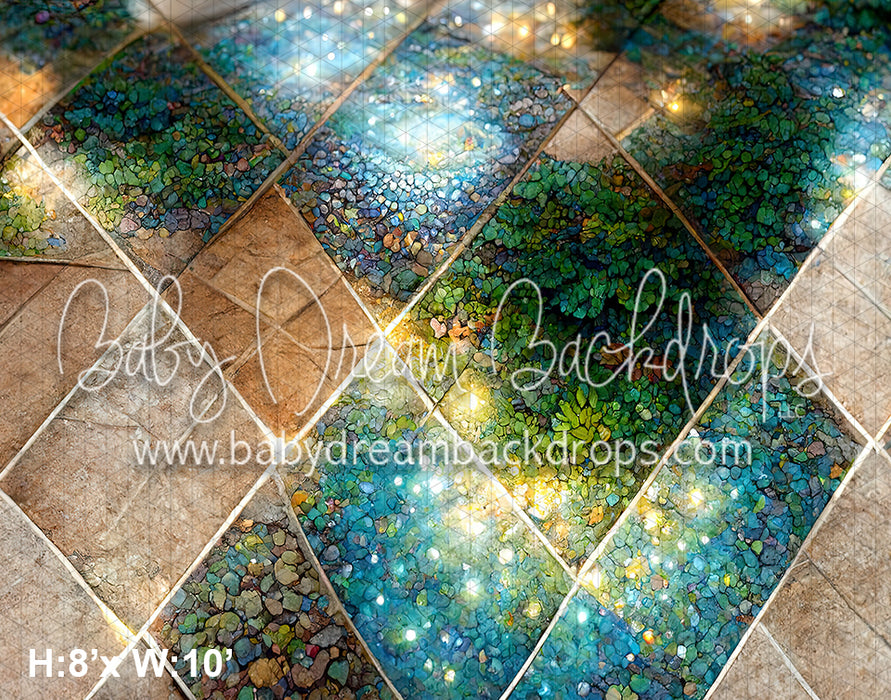 Enchanted Tiles 2 Floor Fabric Drop (SM)