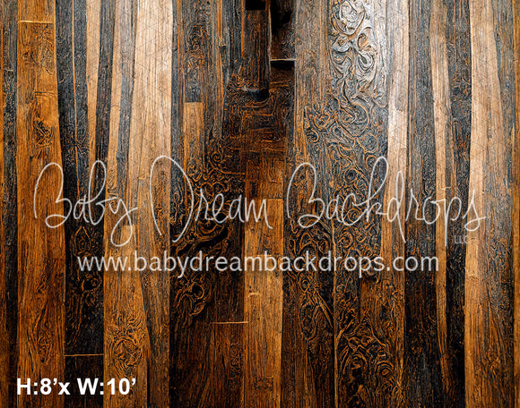 Interesting Wood Floor Fabric Drop (SM)