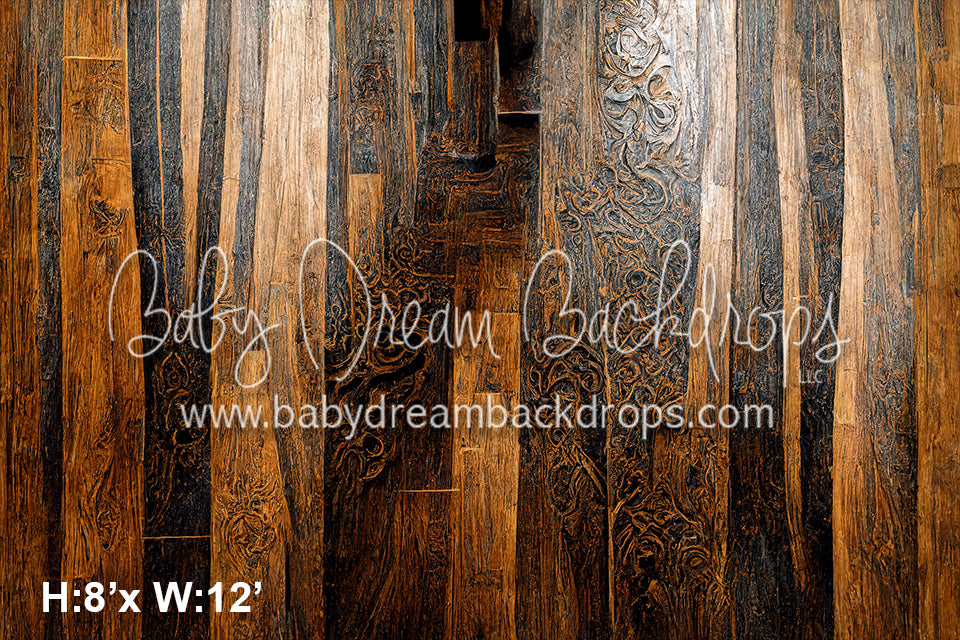 Interesting Wood Floor Fabric Drop (SM)