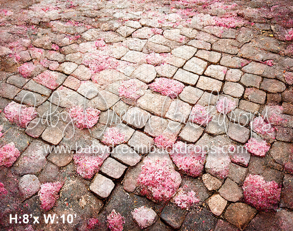 Pink Cobbles Floor Fabric Drop (SM)