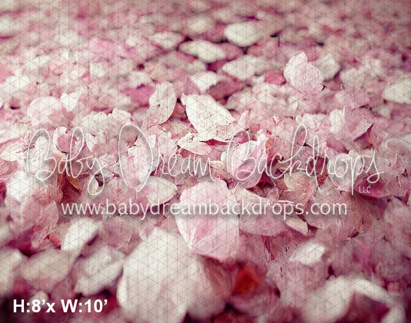 Pink Flowers Floor Fabric Drop (SM)