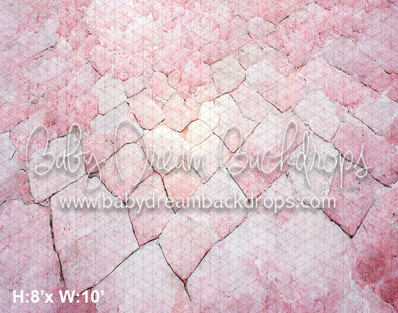 Pink Pavers Floor Fabric Drop (SM)